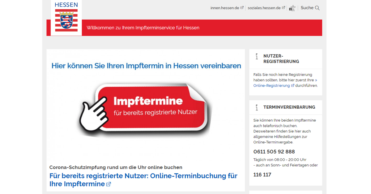 Erneut technische Probleme bei Impf-Anmeldung in Hessen | Main-Spitze